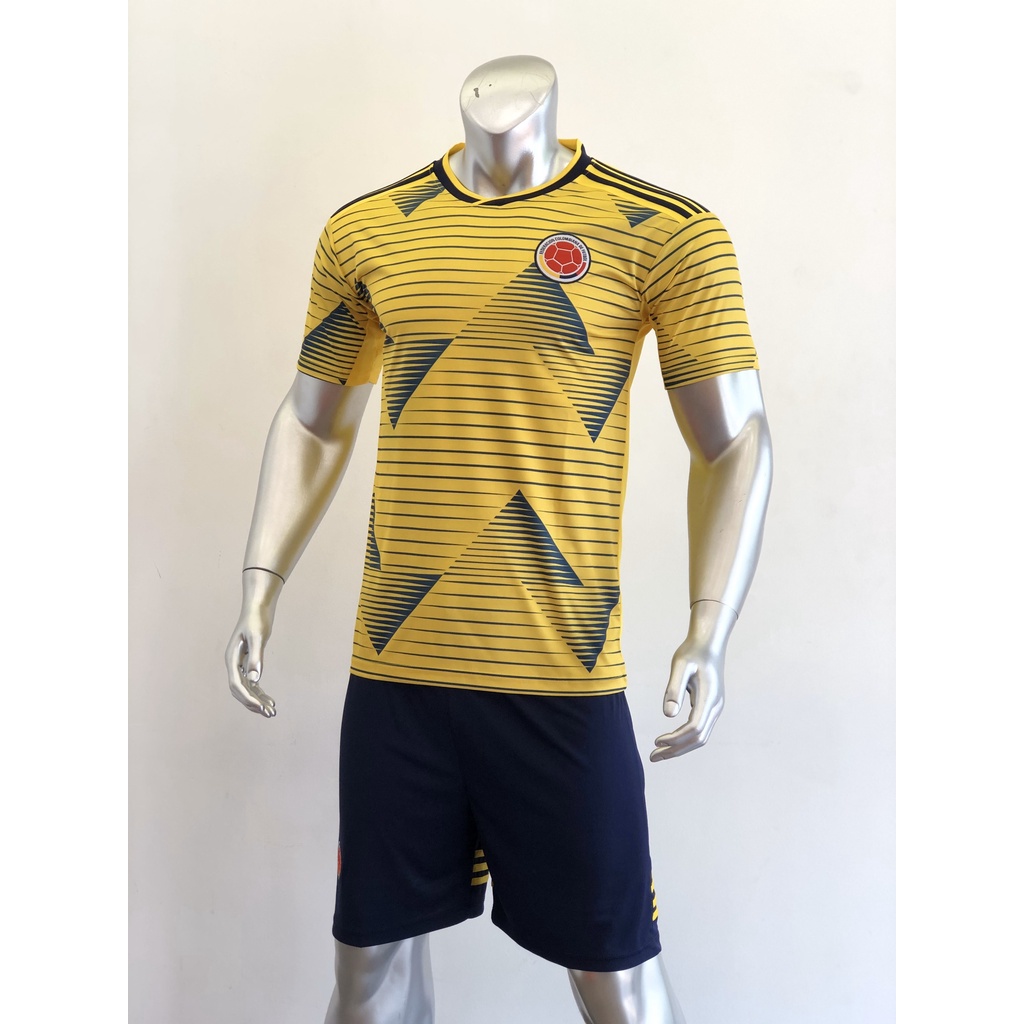 Quần áo bóng đá đồ đá banh ĐỘI TUYỂN COLOMBIA màu VÀNG mới 2020-2021Jersey