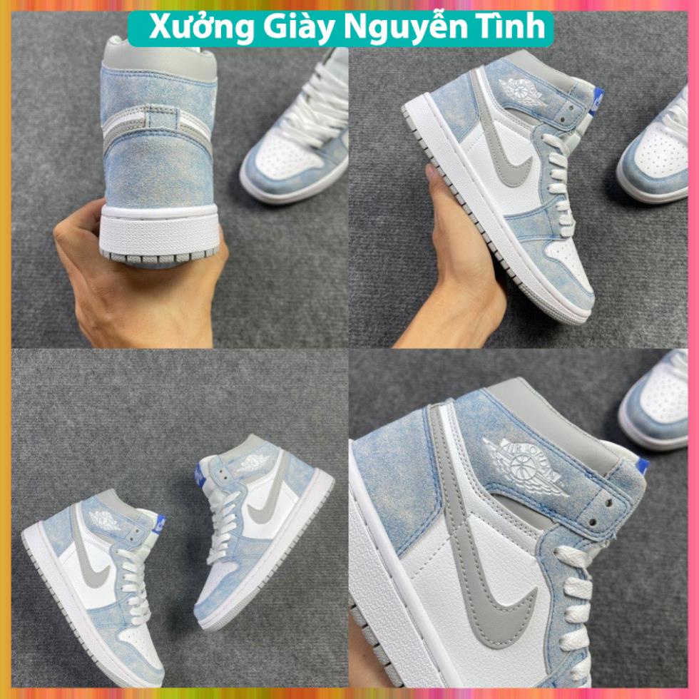 Giày Thể Thao 𝐉𝐨𝐫𝐝𝐚𝐧 1 cổ cao  𝐇𝐲𝐩𝐞𝐫 𝐑𝐨𝐲𝐚𝐥 xanh nỉ, Giày 𝐉𝐨𝐫𝐝𝐚𝐧 xanh nỉ cổ cao nam nữ bản đẹp-Tình