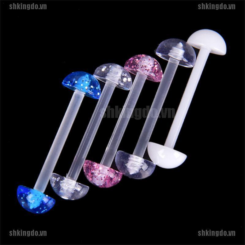 Set 5 Khuyên Lưỡi Đính Đá Cá Tính