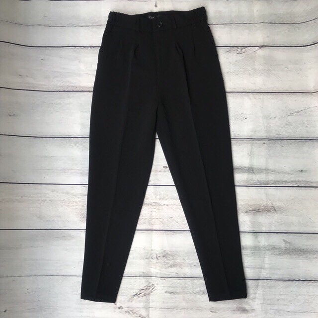 [Có size eo &lt; 100cm] Quần Tây Nữ Baggy Lưng Thun - Quần Tây Bigsize