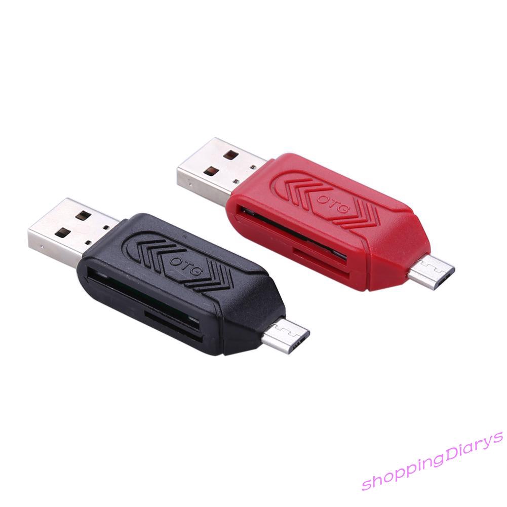 Đầu Đọc Thẻ Nhớ 2 Trong 1 Usb2.0 Otg Tf/Sd