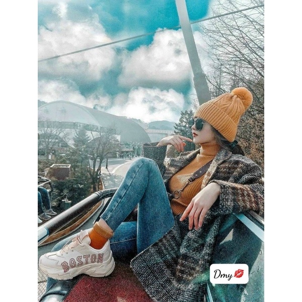 Áo dạ/Áo khoác dạ hàn kẻ dáng rộng diện đông, hàng dạ hàn dày dặn 2 lớp