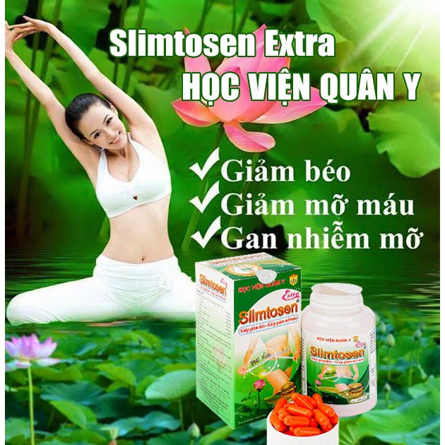 Slimtosen Extra HVQY - Hỗ trợ giúp giảm béo, giảm mỡ máu, giảm cân an toàn hiệu quả (100 viên)