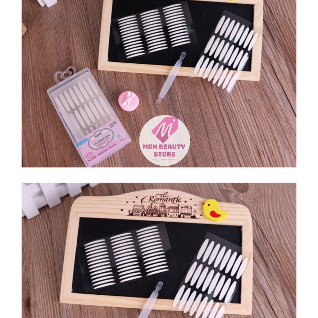 Kích Mí 2 Mặt KELI Mon Beauty Miếng Dán Kích Mí Định Hình Tự Dính Tàn Hình Trong Suốt 120 Cặp 240 Mí