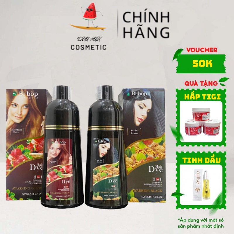 Dầu Gội Nâu Hoặc Đen Thảo Dược BiBop Mẫu Mới | Chính Hãng | 500ML