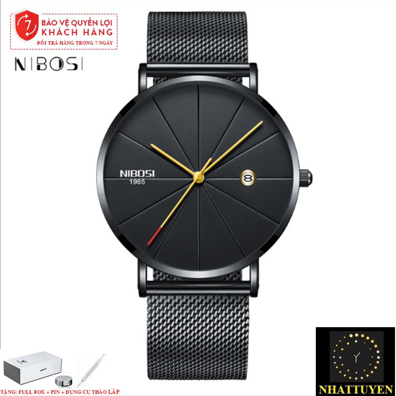 [CÓ VIDEO - ẢNH THẬT] ĐỒNG HỒ NAM NIBOSI 2321 (1985) - DÂY THÉP LƯỚI MÁY MỎNG,NHIỀU MÀU CHỌN LỰA - HÀNG CHÍNH HÃNG | BigBuy360 - bigbuy360.vn