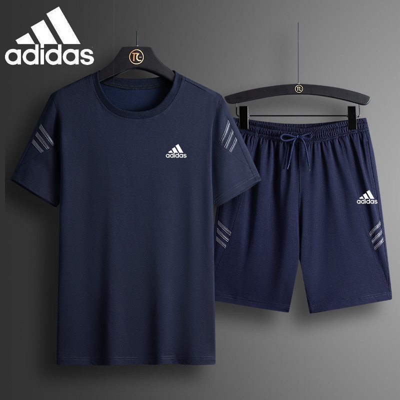 Bộ Đồ Thể Thao Adidas Gồm Áo Thun Tay Ngắn Và Quần Short Thời Trang Năng Động Cho Nam