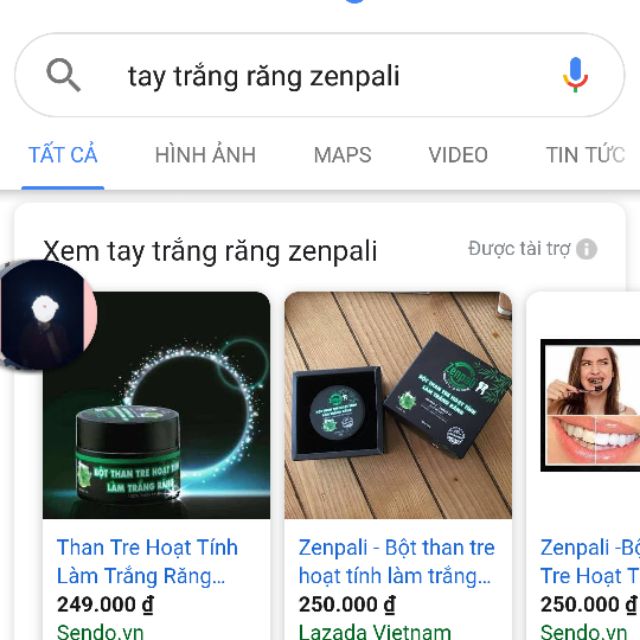 Bột than trắng răng