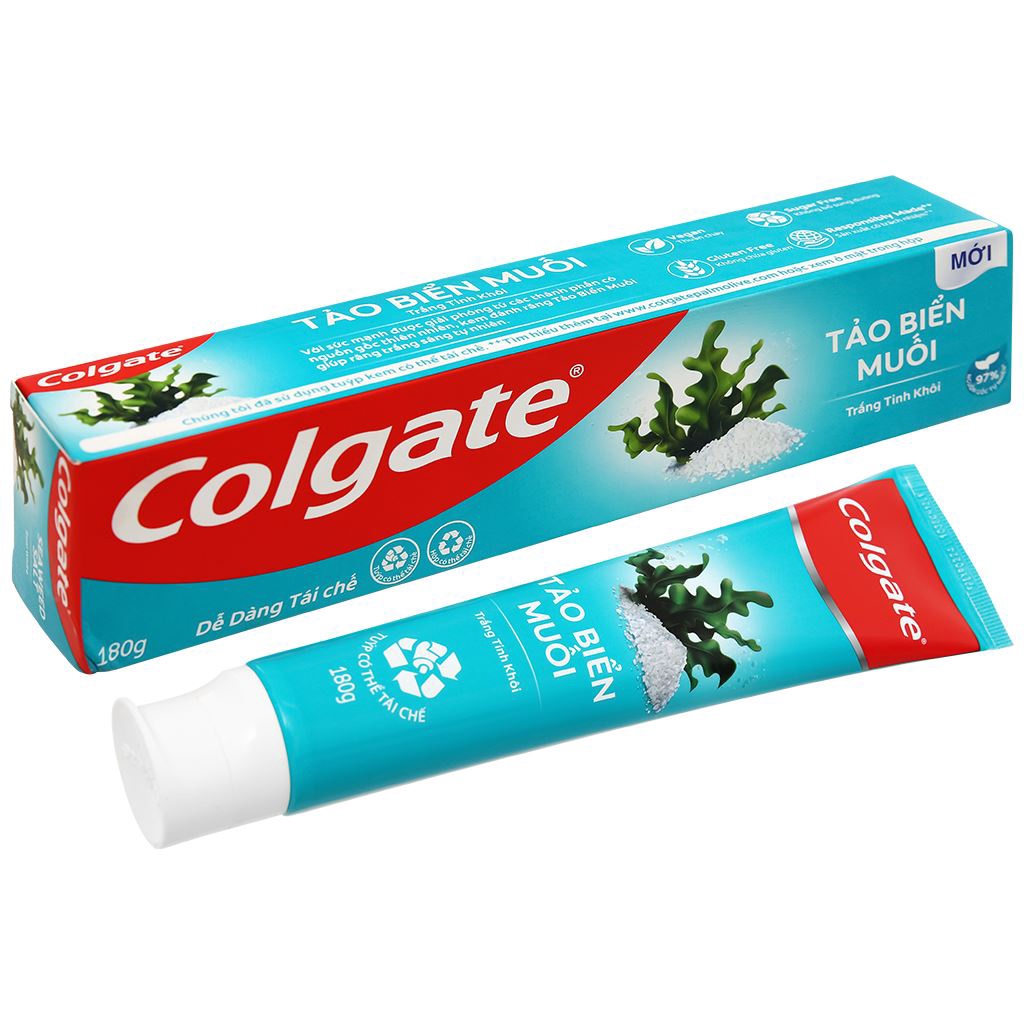 Kem đánh răng Colgate Natural  (đủ 5 hương bestseller) muối Himalaya sáng khoẻ 180g