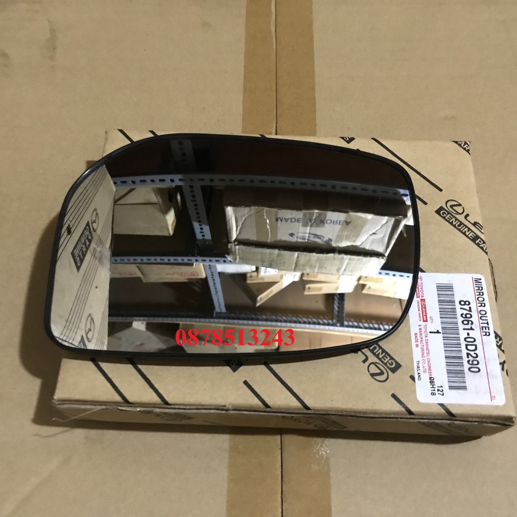 Mặt gương chiếu hậu Vios,Yaris,Camry,Altis 2007-2013 xịn chính hãng