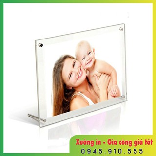 Tranh để bàn bằng mica trong in UV cao cấp ốc chân kính kích thước 15 x 20cm