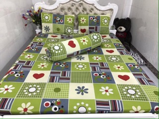 Drap thun Hàn Quốc (bộ: drap, 2 nằm, 1 ôm)