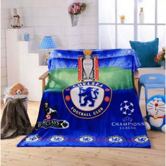 Chăn nhung lưu niệm - các câu lạc bộ bóng đá Manchester, Arsenal, Chelsea, Barca, Real, Liverpool - Trâu shop