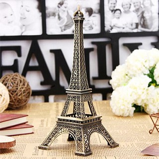 Tháp Eiffel cao 18cm, mô hình trang trí vintage cho kệ, bàn làm việc,... độc đáo, bằng kim loại