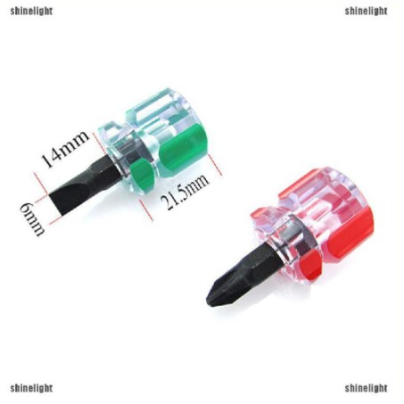 Bộ 2 Tuốc Nơ Vít set Tua Vít Mini ngắn dẹp chữ thập dấu cộng bake dụng cụ sửa phụ tùng Bỏ Túi cho xe hơi ô tô