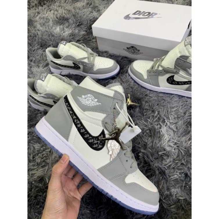 giày Jordan Dior . cổ cao, thấp hàng 1:1 chuẩn ( full phụ kiện + freeship ).