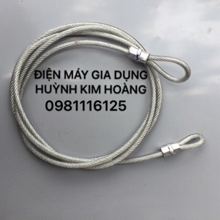 Dây cáp khoá xe chống cắt dài 2m , 3m , 5m ( đường kính 10mm ) có bọc nhựa