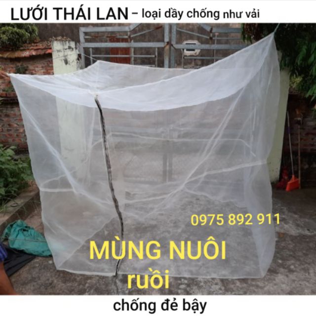 Mùng nuôi ruồi lính đen, lồng nuôi cào cào, châu chấu - 2x2x2