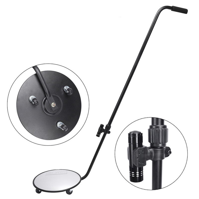 Gương Chiếu Hậu Đường Kính 12 Inch Kèm Bánh Xe Và Đèn LED