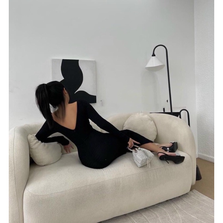 -LAROSA.clothing- ĐẦM BODY TAY DÀI XOẮN NGỰC TRANG PHỤC DỰ TIỆC
