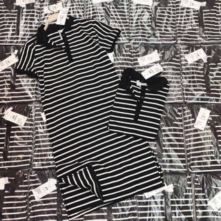 Sỉ váy cotton kẻ đen trắng