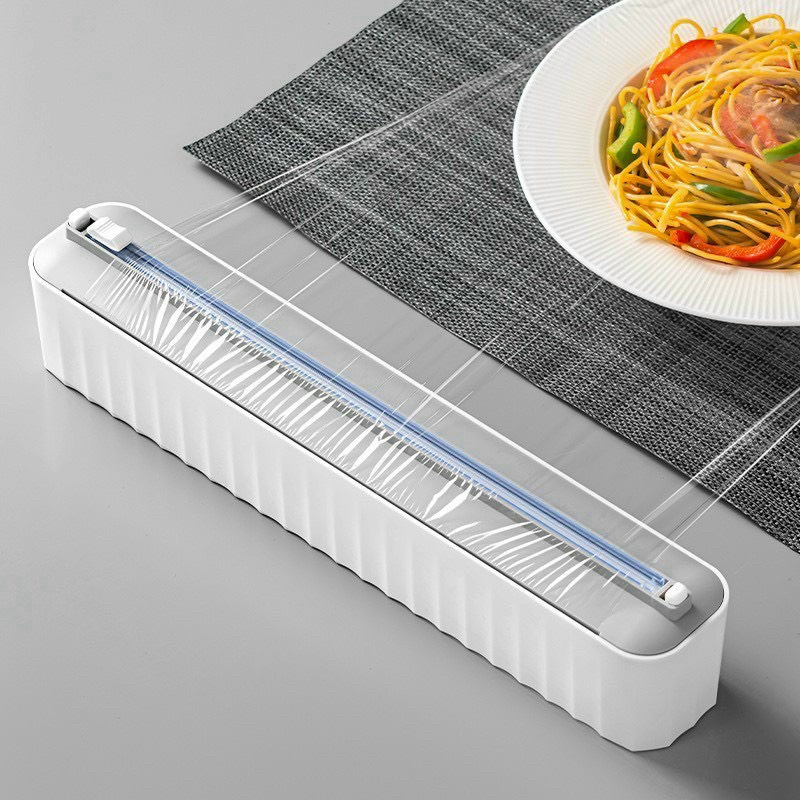 Hộp Đựng / Cắt Màng Bọc Thực Phẩm Đế Nam Châm Hít Tủ Lạnh Tiện Dụng Cho Nhà Bếp
