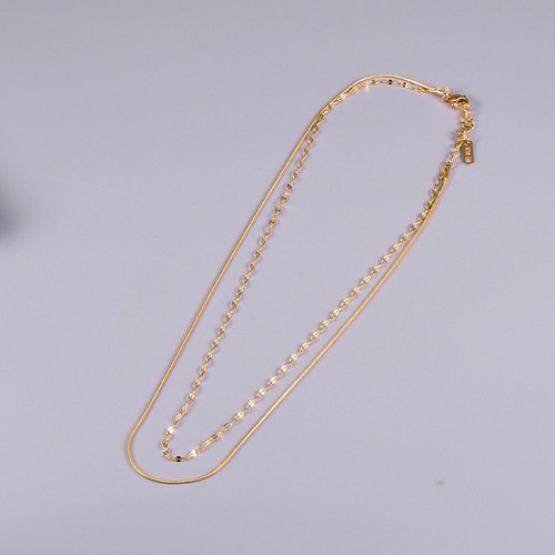 Dây Chuyền 2 Tầng Titan Ko Đen TT 2936