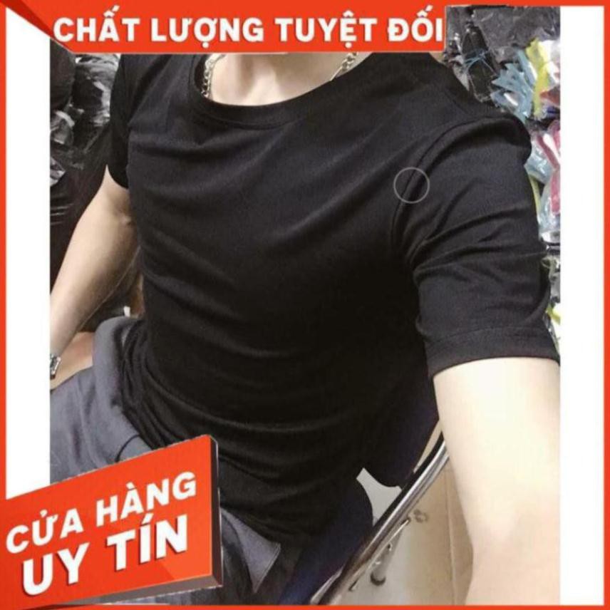 Áo thun trơn nam trắng, đen, xám basic vải dày mịn thoáng khí hàng Việt Nam