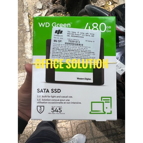 Ổ cứng SSD WD Green 480GB 2.5 inch SATA 3 (WDS480G3G0A)