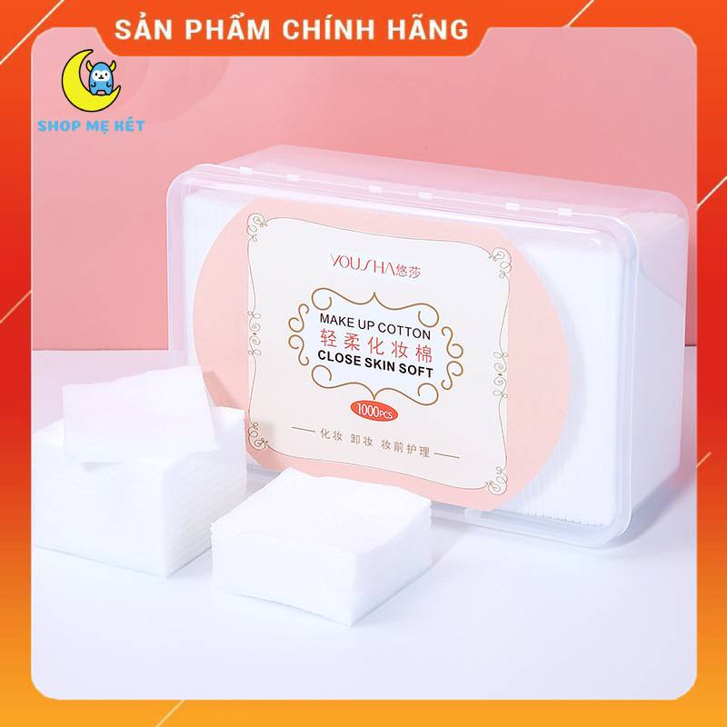 Bông tẩy trang 3 lớp Cotton Pads hộp 1000 miếng 2021