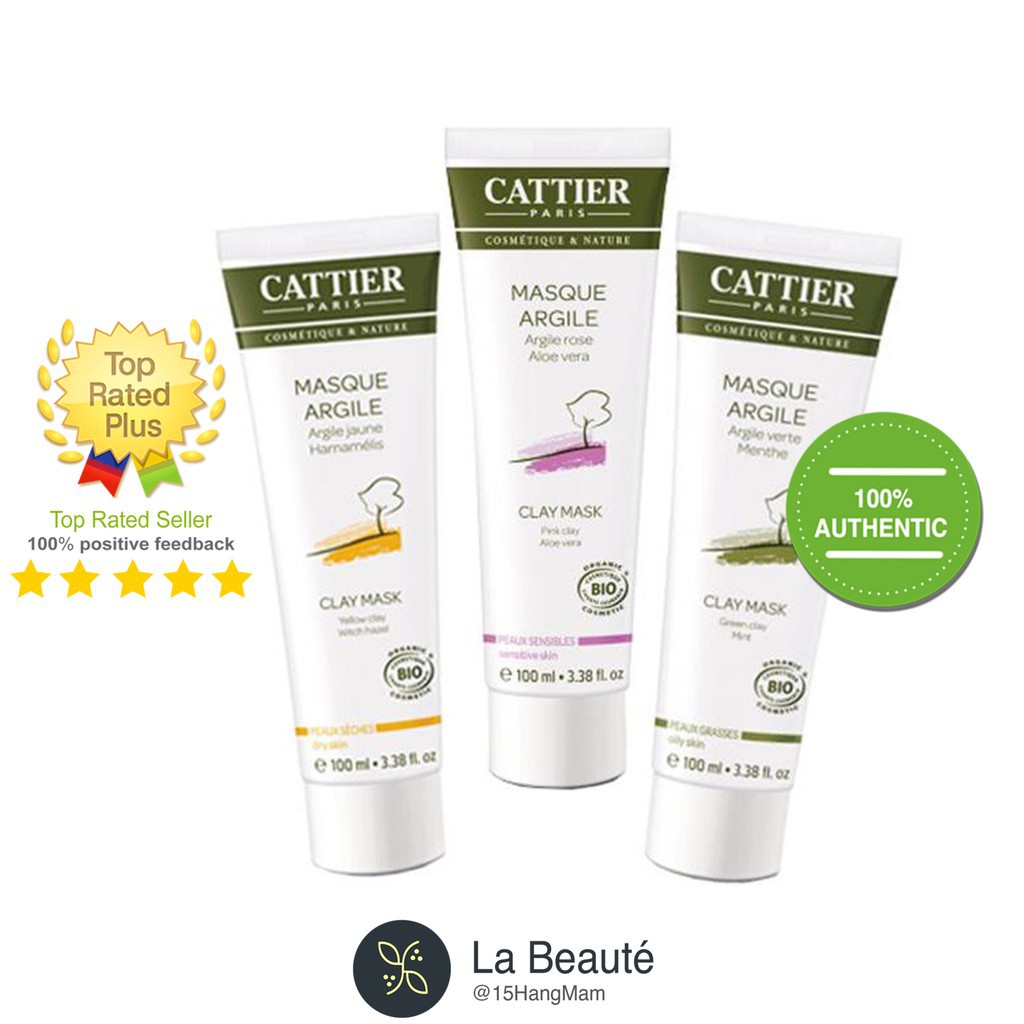 Cattier Masque Argile - Mặt Nạ Đất Sét 100ml