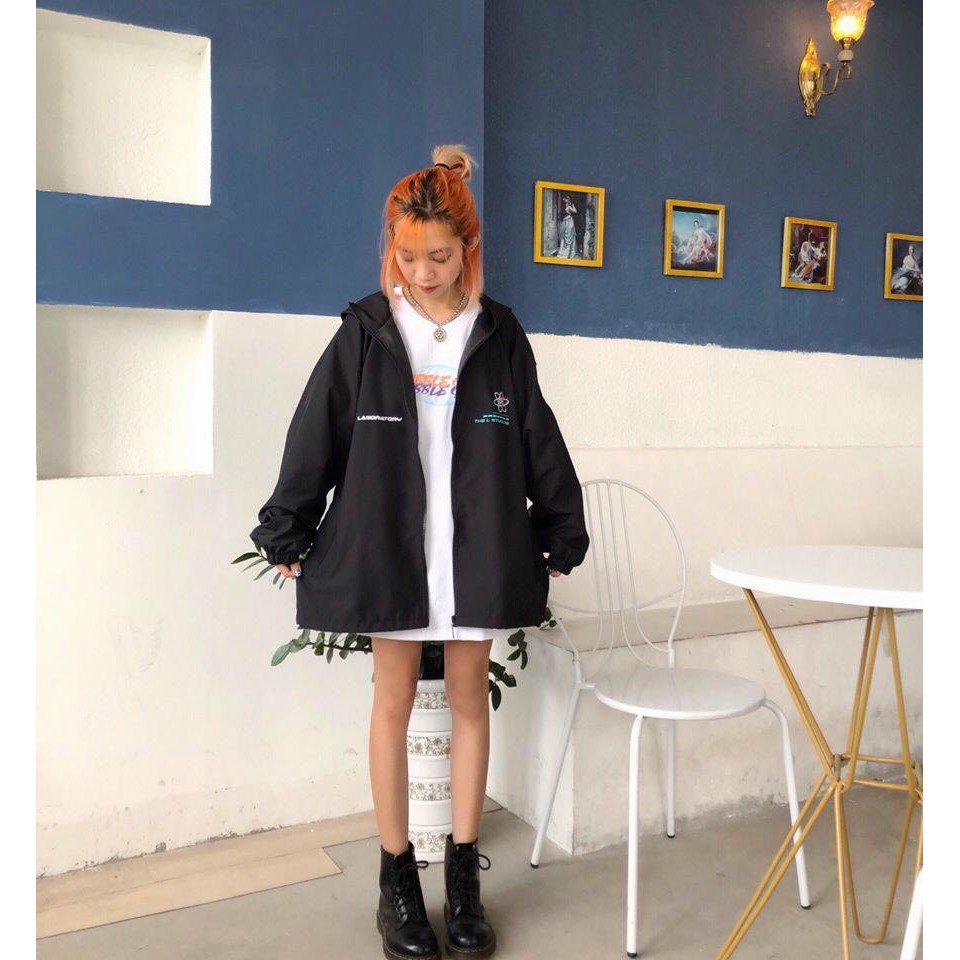 Áo khoác ulzzang In Hình Studios dành cho nam nữ Có 2 màu, Dù form rộng Có Mũ jacket unisex XUKA SHOP