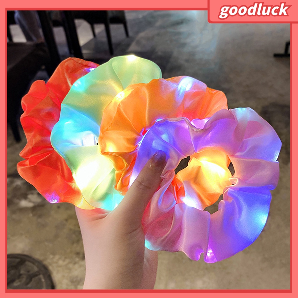 Thời Trang Dây Buộc Tóc Đuôi Ngựa Có Đèn Led Phát Sáng