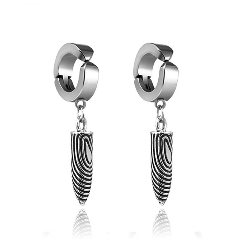 1 Khuyên Kẹp Vành Tai Bằng Titan Phong Cách Hip Hop Cá Tính Cho Nam