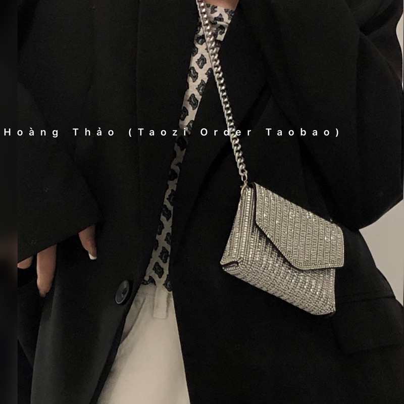 Túi mini đeo chéo đính đá sang chảnh xịn lấp lánh siêu đẹp lung linh ♥️