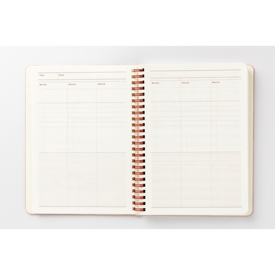 Sổ Planner Nhật Kí ARTBOX Hàn Quốc Bìa Màu Hồng Phấn In Chữ STEP BY STEP