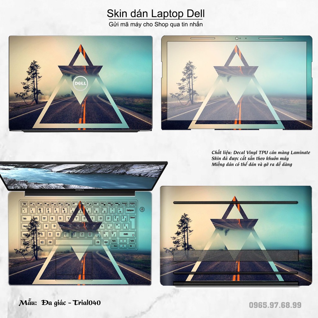 Skin dán Laptop Dell in hình Đa giác _nhiều mẫu 7 (inbox mã máy cho Shop)