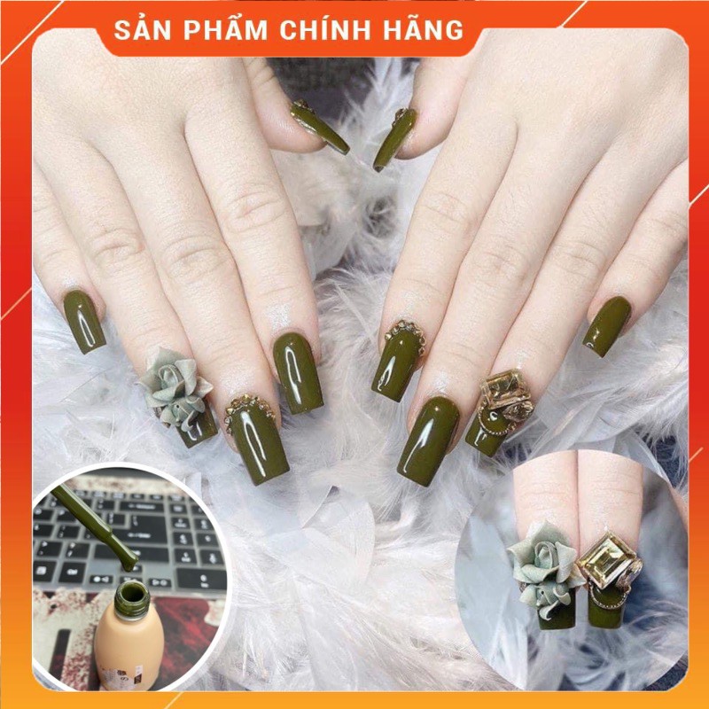 Sơn gel Nhật -  màu lẻ xanh rêu Thiên Di Nail