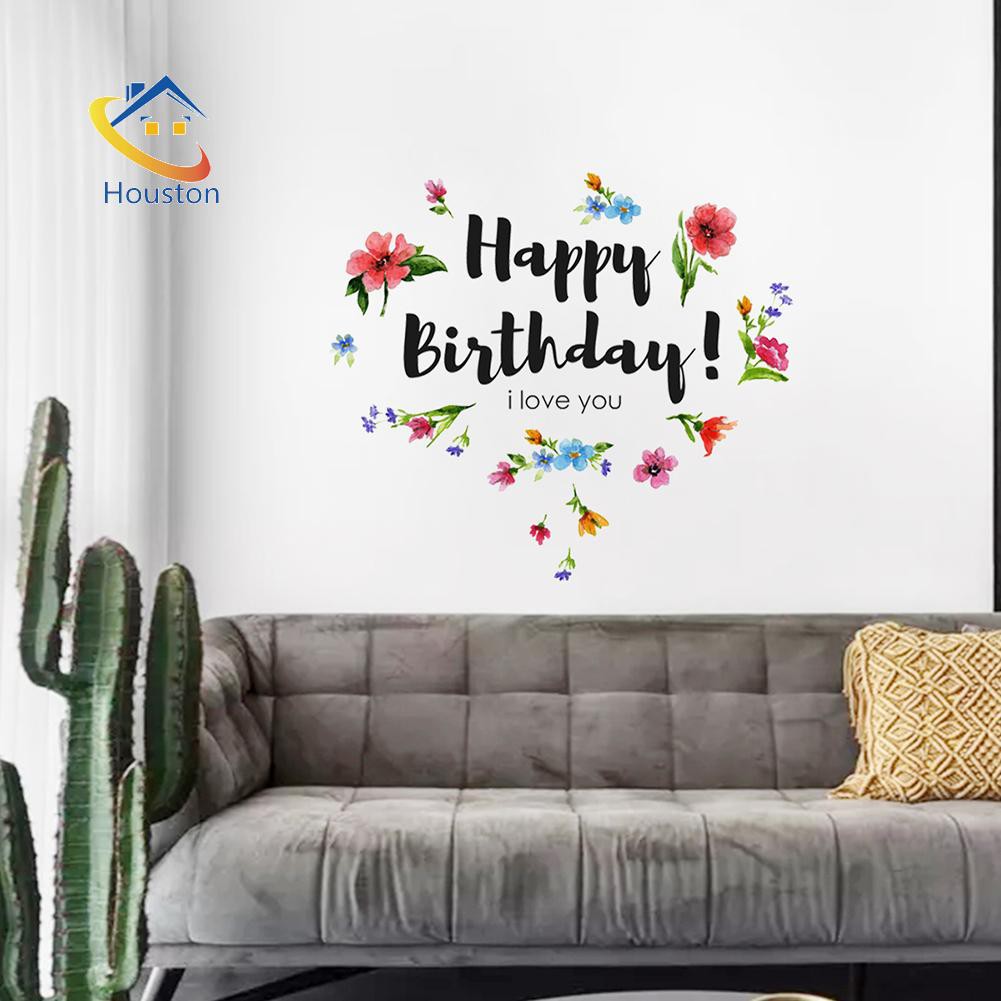 Miếng Dán Tường Hình Chữ Happy Birthday 3d