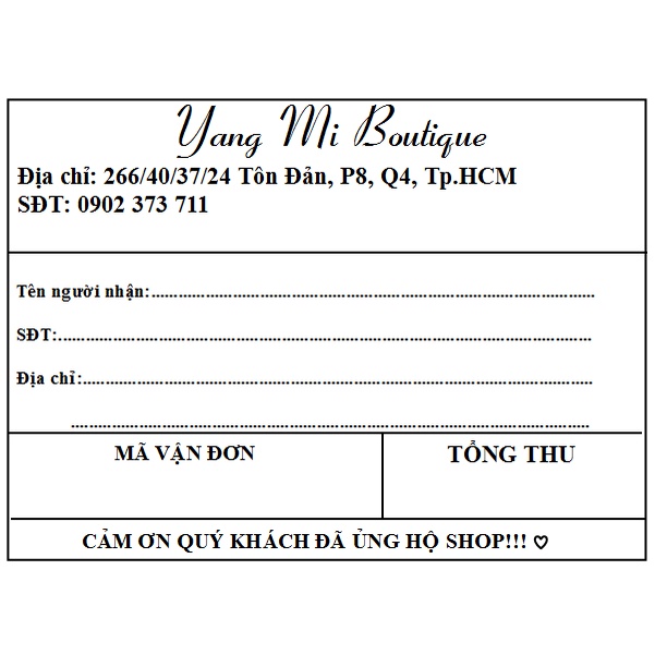 300 TEM HÓA ĐƠN  IN SẴN THEO YÊU CẦU DÙNG DÁN MÃ CODE CHO CÁC SHOP