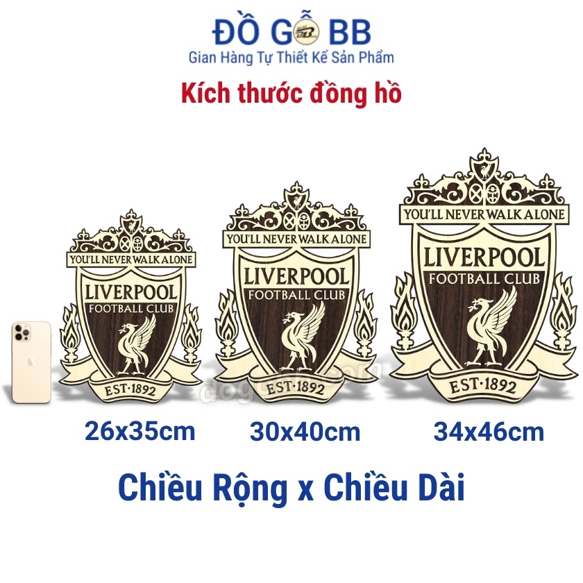 Logo Bóng Đá Logo Liverpool  Decor Trang Trí Treo Tường Bằng Gỗ Bền Rẻ Đẹp - Đồ Gỗ BB