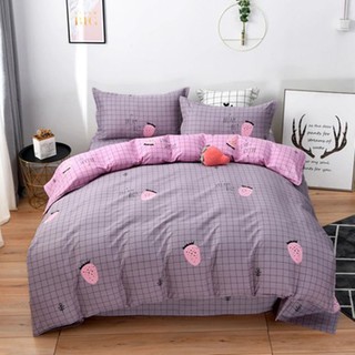 Vải may chăn ga áo gối,gối ôm khổ 2m35 hình caro trái dâu