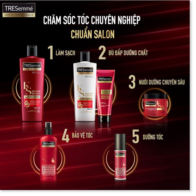 [Mã chiết khấu giảm giá sỉ mỹ phẩm chính hãng] Combo Dầu gội đầu 640g + Dầu xả 620g + Kem ủ 180ml TRESemmé Vào nếp suôn