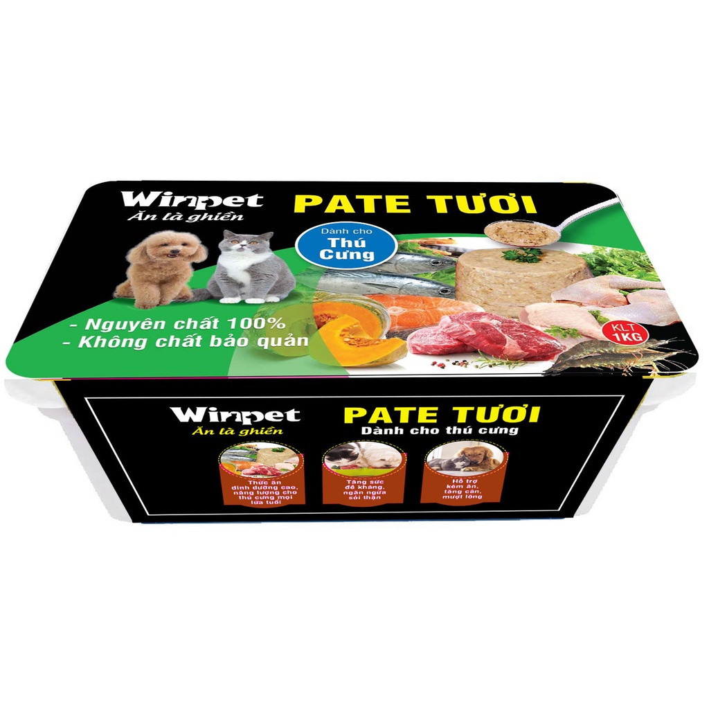 Pate TƯƠI Win Pet Dành Cho Chó Mèo Biếng Ăn 500g - Ship siêu tốc