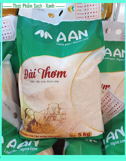 Gạo Đài Thơm 8 Túi 5kg ( mền, dẻo vừa, thơm nhẹ )