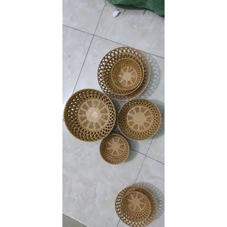 Set 5 rổ tròn mây size 3 cỡ lựa chọn hàng Cao cấp việt nhật