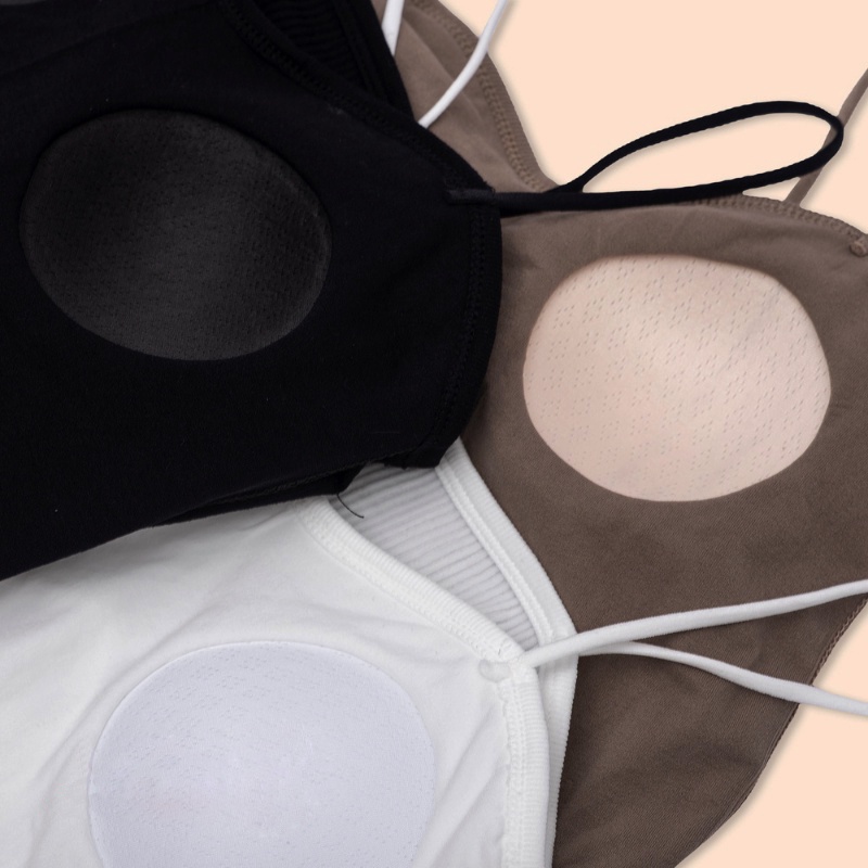 Áo 2 Dây UNDERCOOL Nữ Đệm Ngực Gân Tăm Croptop Viền Ngực