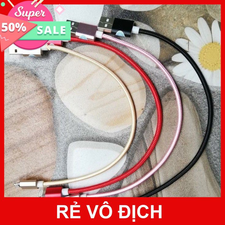 [XK][FREESHIP] CÁP SẠC DÂY DÙ NGẮN 20cm (TYPE-C, MICRO-USB, IPHONE) [HCM]