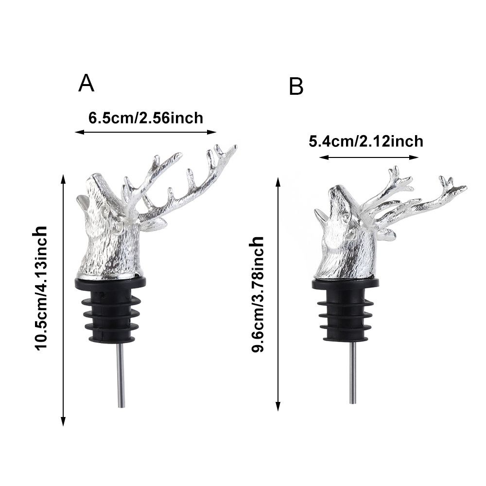 Nắp Đậy Chai Rượu Vang Bằng Hợp Kim Kẽm Hình Đầu Hươu Nhiều Màu Sắc