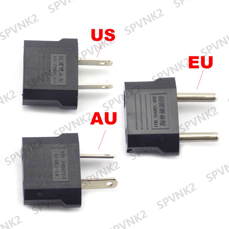 Set 2 Ổ Cắm Điện Chuyển Đổi Từ Ổ Cắm US AU EU Sang EU Euro VNK2